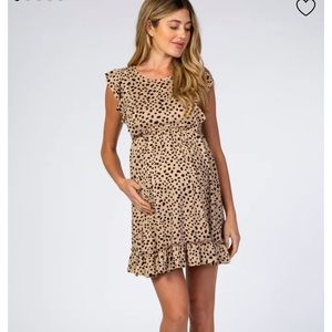 Leopard print maternity dress